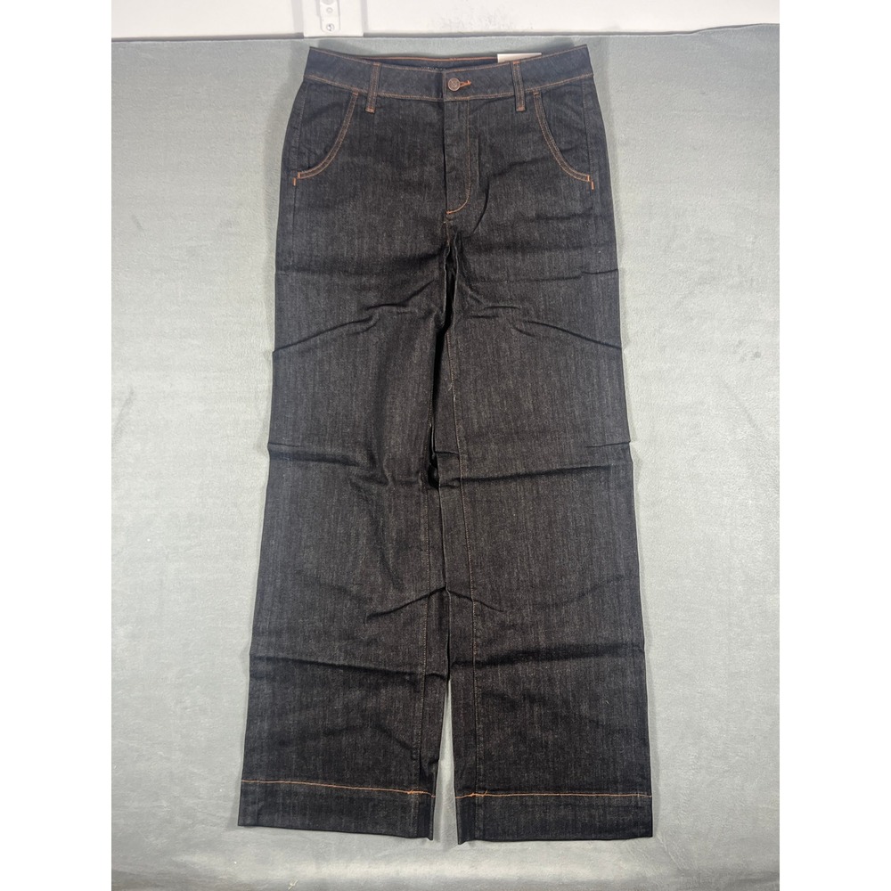 Chico's Womens Jeans 10T Dark Wash High Rise Wide Leg Full Length NWT